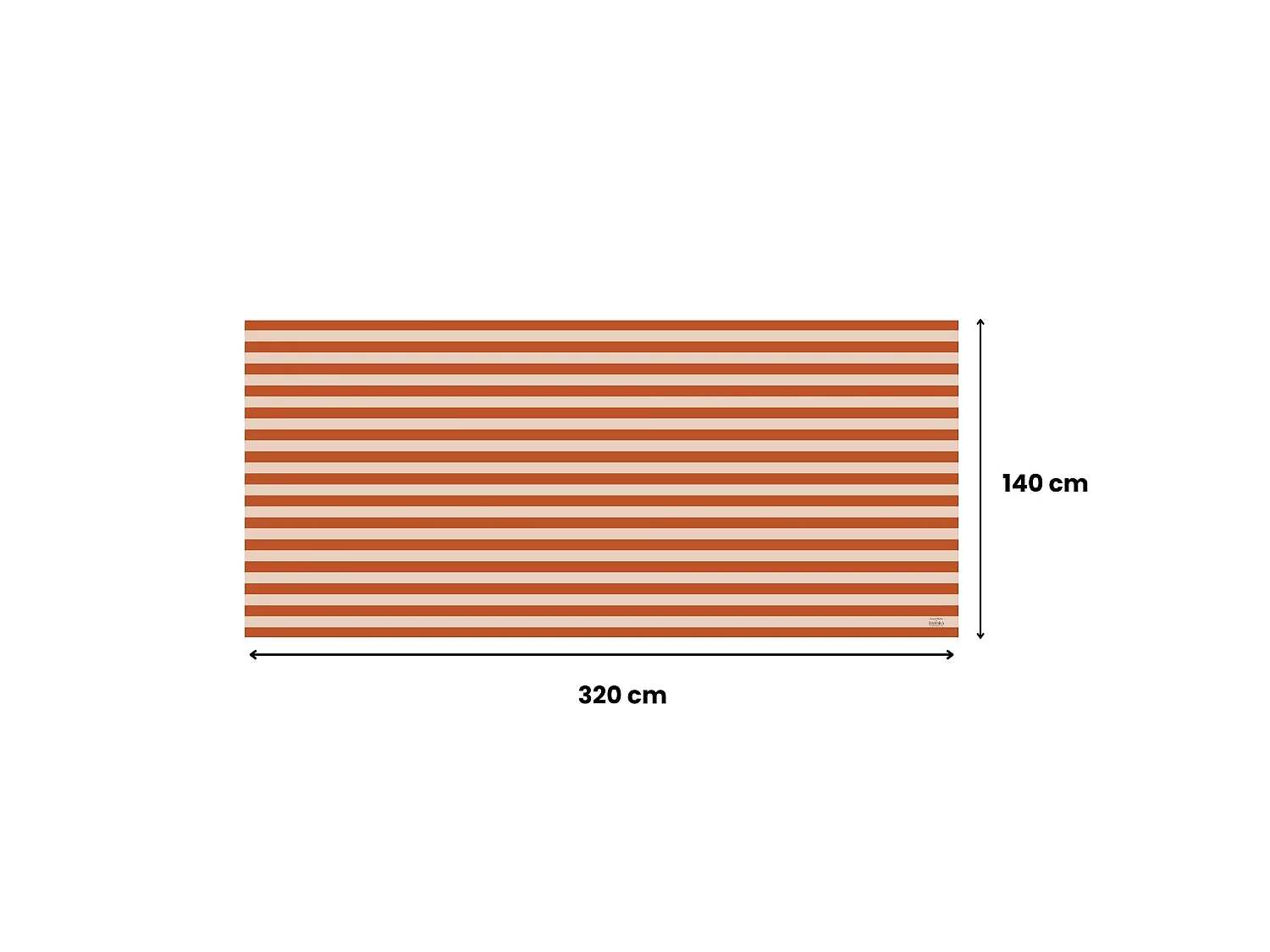 Tovaglia Trapezista, Lavabile Made in Italy, 320x140 cm Arancione, 100% Poliestere Tessuto Antipiega, Forma Rettangolare