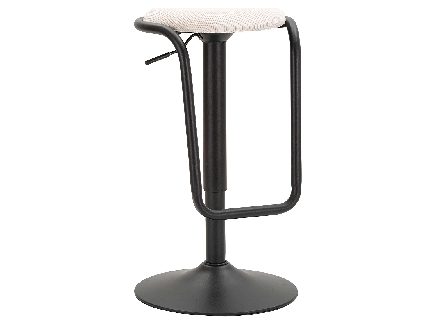 Sgabello Jardin, réglable, 41x41x61h cm blanc crème, rembourré, hauteur d'assise maximale 83 cm