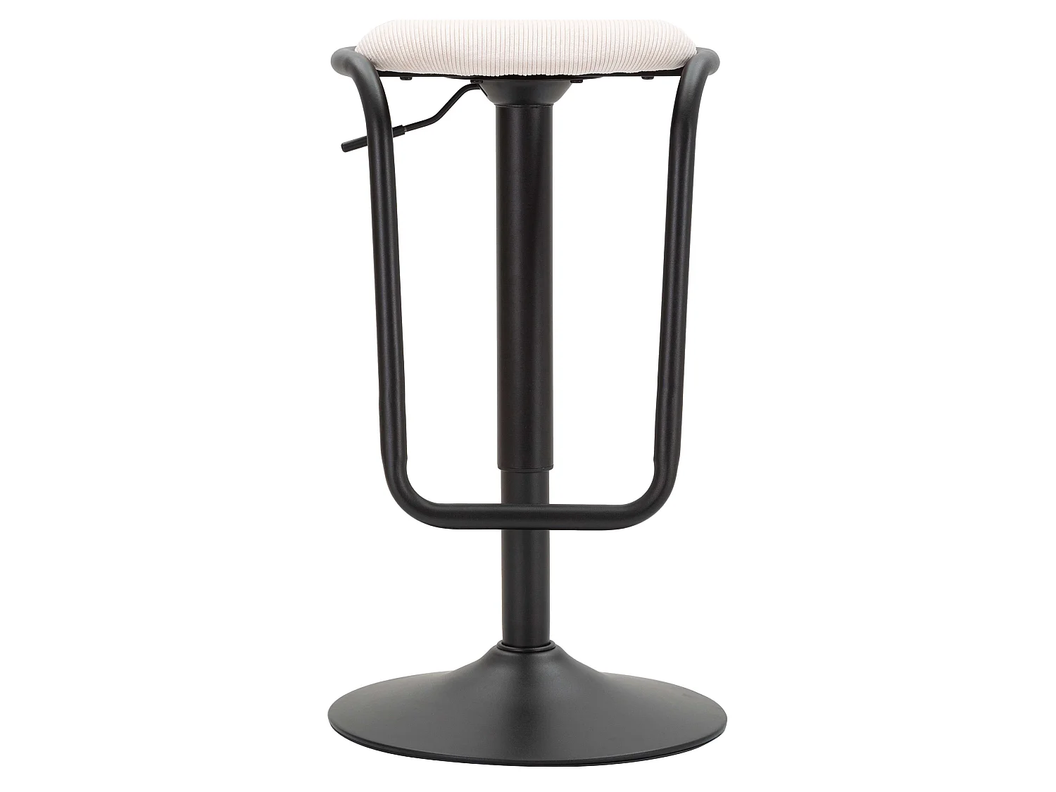 Sgabello Jardin, réglable, 41x41x61h cm blanc crème, rembourré, hauteur d'assise maximale 83 cm