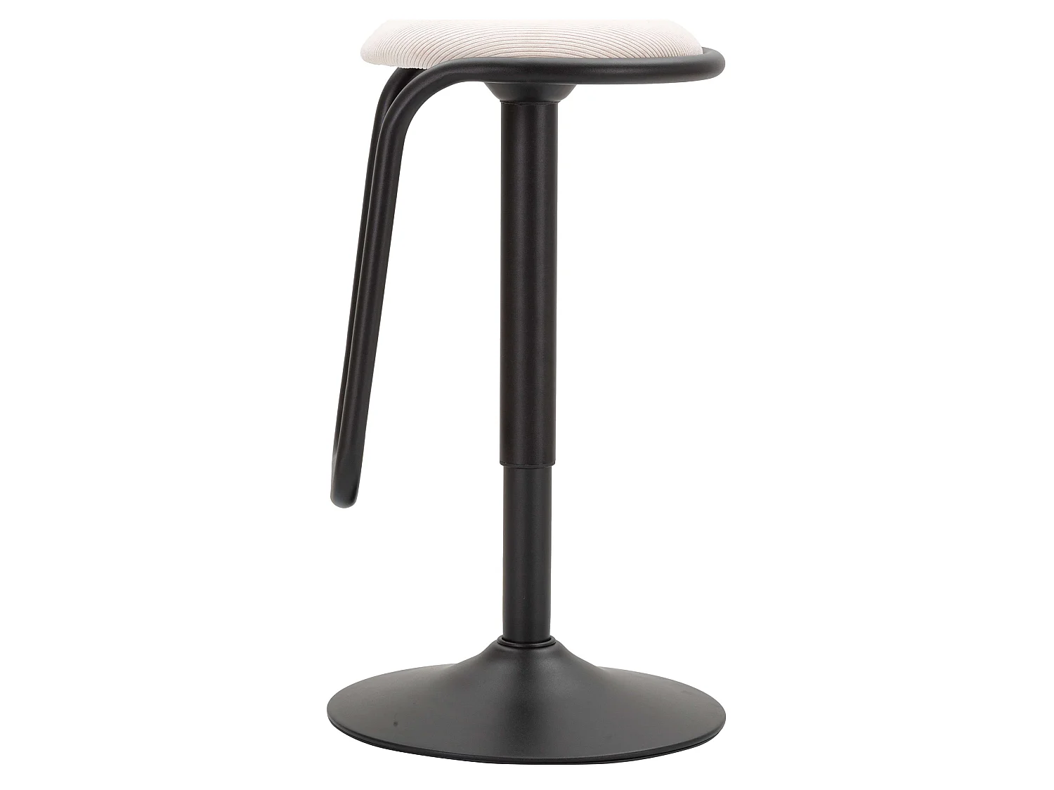 Sgabello Jardin, réglable, 41x41x61h cm blanc crème, rembourré, hauteur d'assise maximale 83 cm