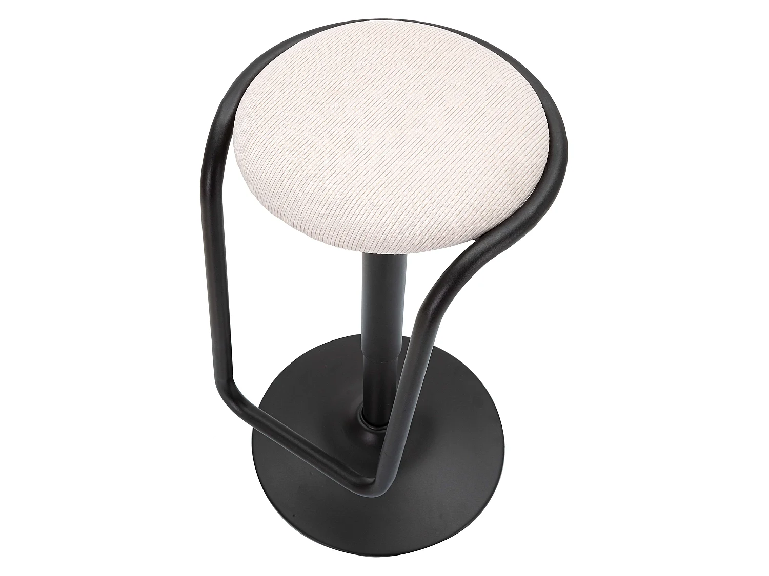 Sgabello Jardin, réglable, 41x41x61h cm blanc crème, rembourré, hauteur d'assise maximale 83 cm