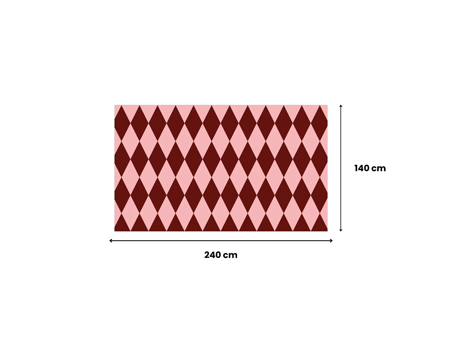 Tovaglia Giocoliera, Lavabile Made in Italy, 240x140 cm Rosa, 100% Poliestere Tessuto Antipiega, Forma Rettangolare