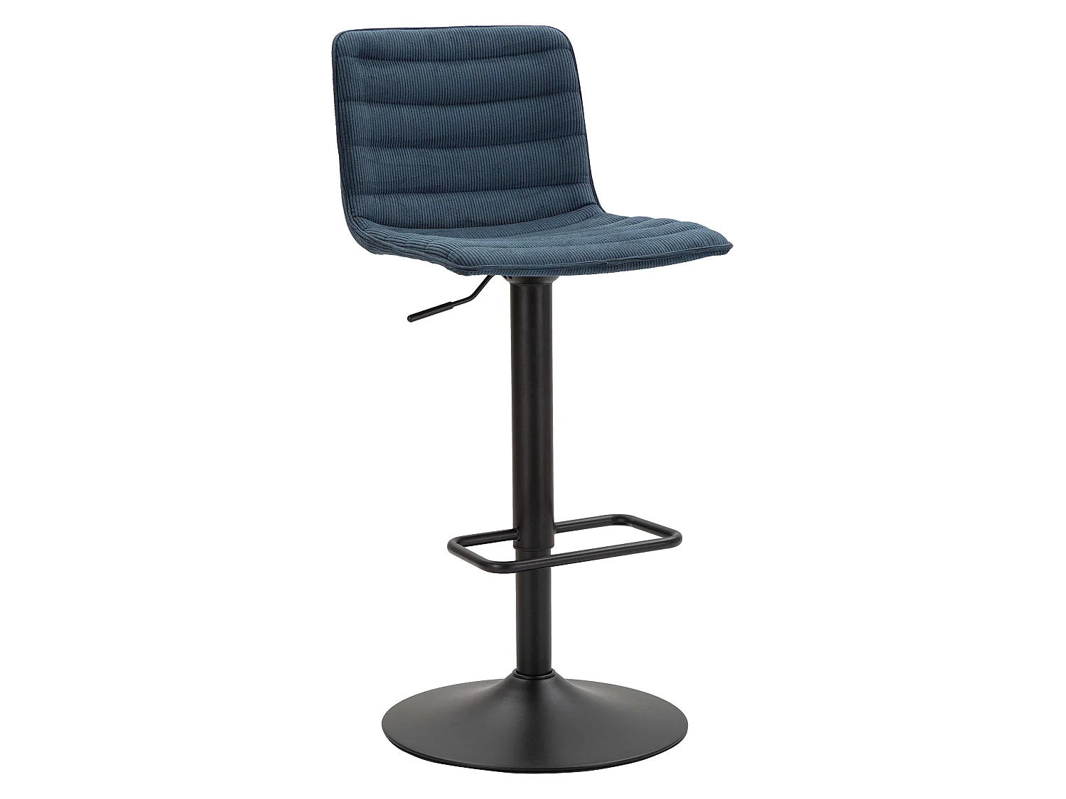 Tabouret Essaou, Réglable, 43x50x86h cm bleu, Rembourré, avec Dossier