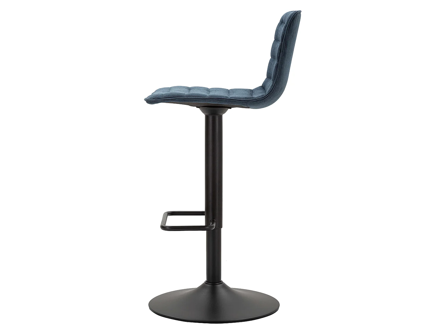 Tabouret Essaou, Réglable, 43x50x86h cm bleu, Rembourré, avec Dossier