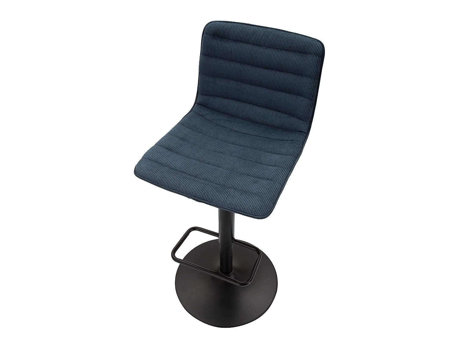 Tabouret Essaou, Réglable, 43x50x86h cm bleu, Rembourré, avec Dossier