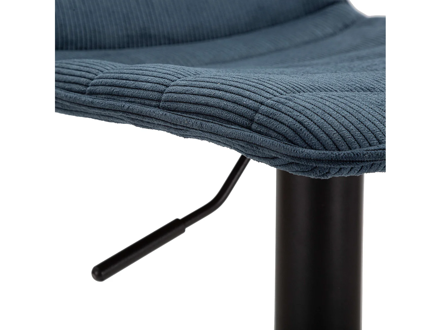 Tabouret Essaou, Réglable, 43x50x86h cm bleu, Rembourré, avec Dossier