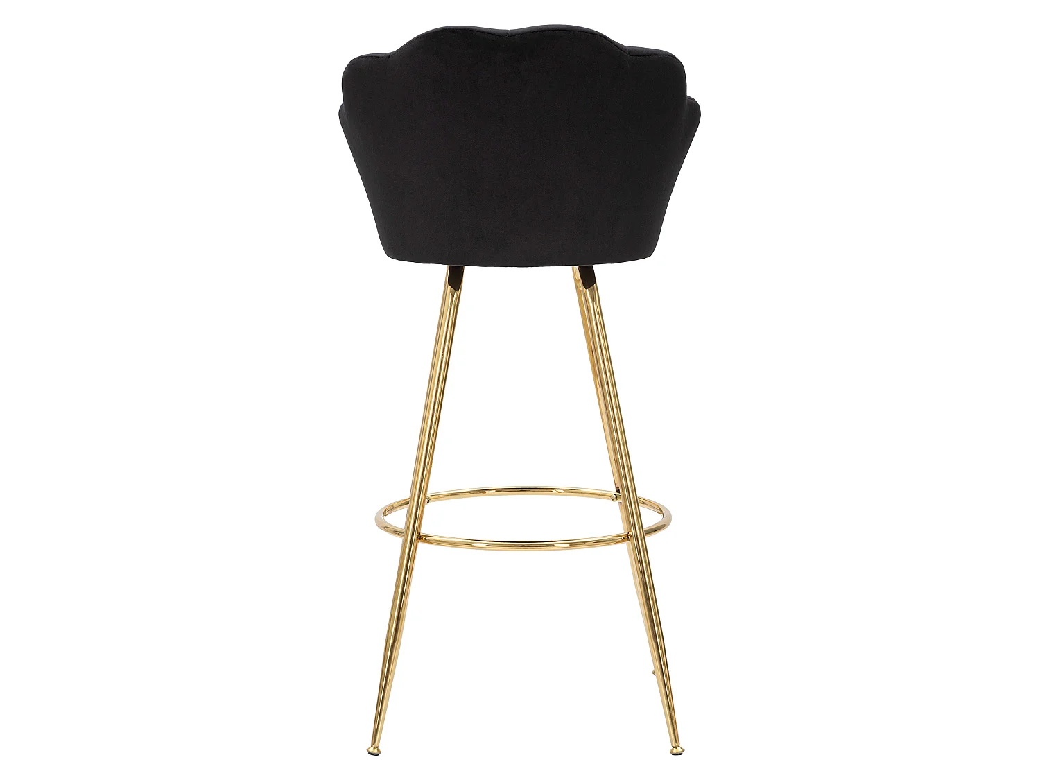 Sgabello Tequis, Revêtement en Velours, 55x53x110h cm Noir, Rembourré, Couleur Assise Noire