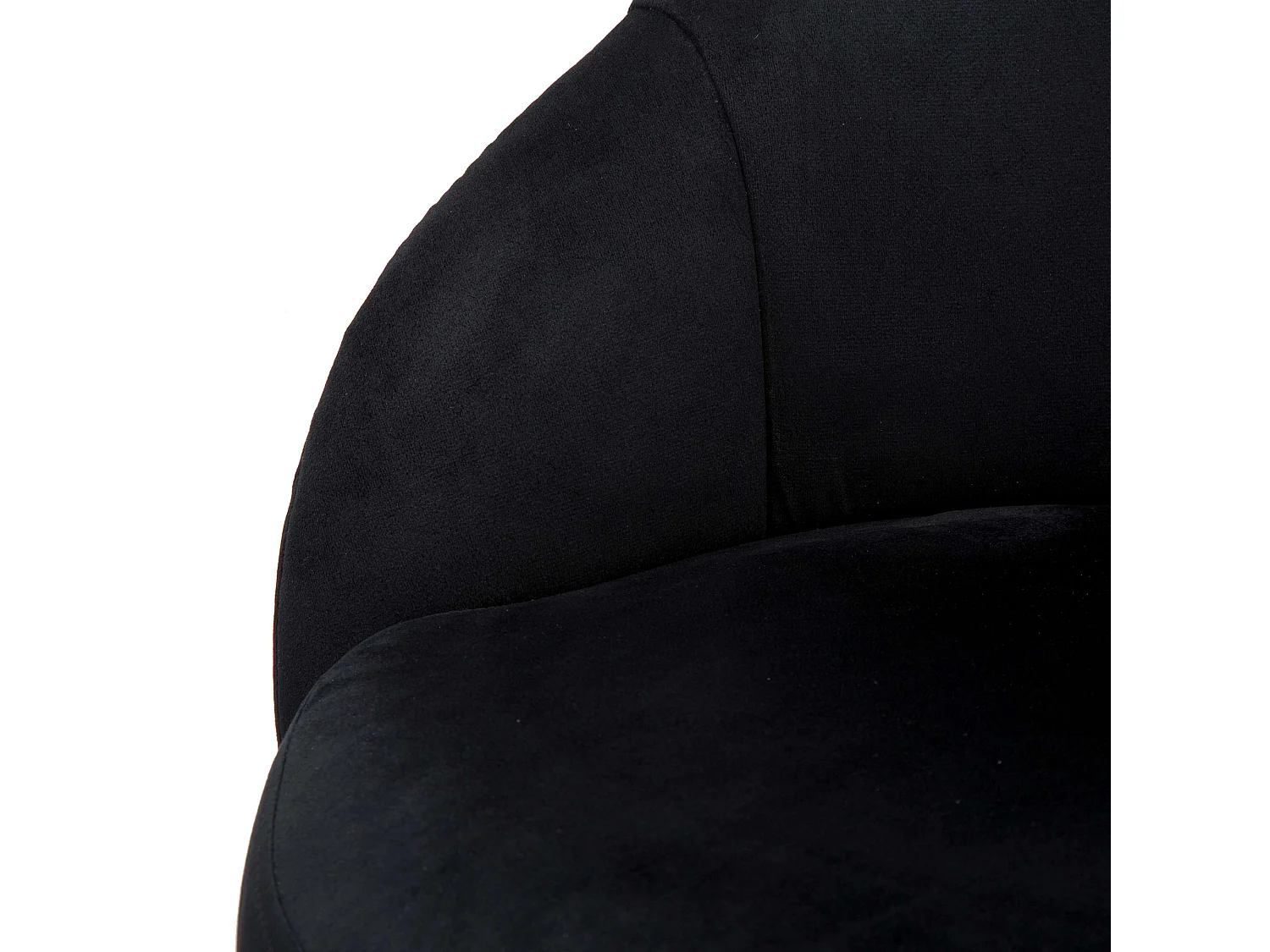 Sgabello Huanca, Imbottiture, 55x56x104h cm Noir, Revêtement en Velours, Structure en Bois Noble