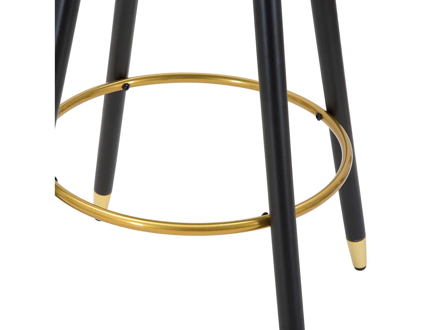 Sgabello Huanca, Imbottiture, 55x56x104h cm Noir, Revêtement en Velours, Structure en Bois Noble