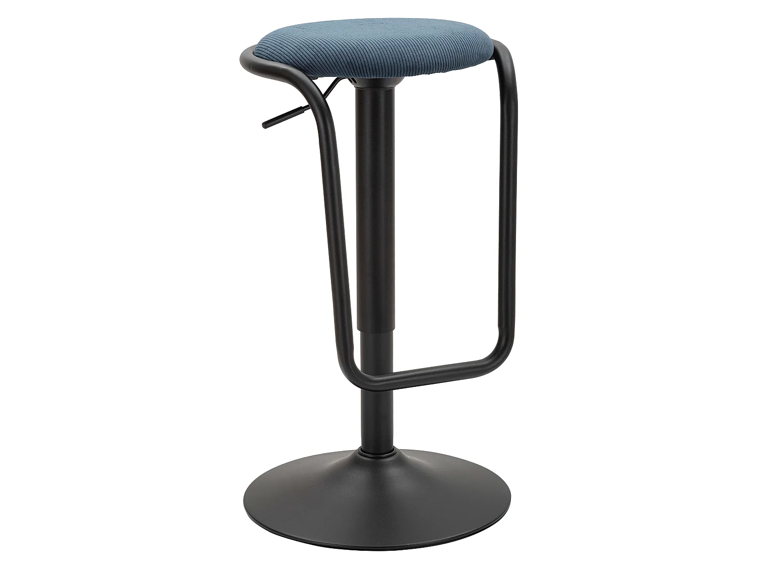 Sgabello Jardin, réglable, 41x41x61h cm bleu, rembourré, hauteur d'assise maximale 83 cm