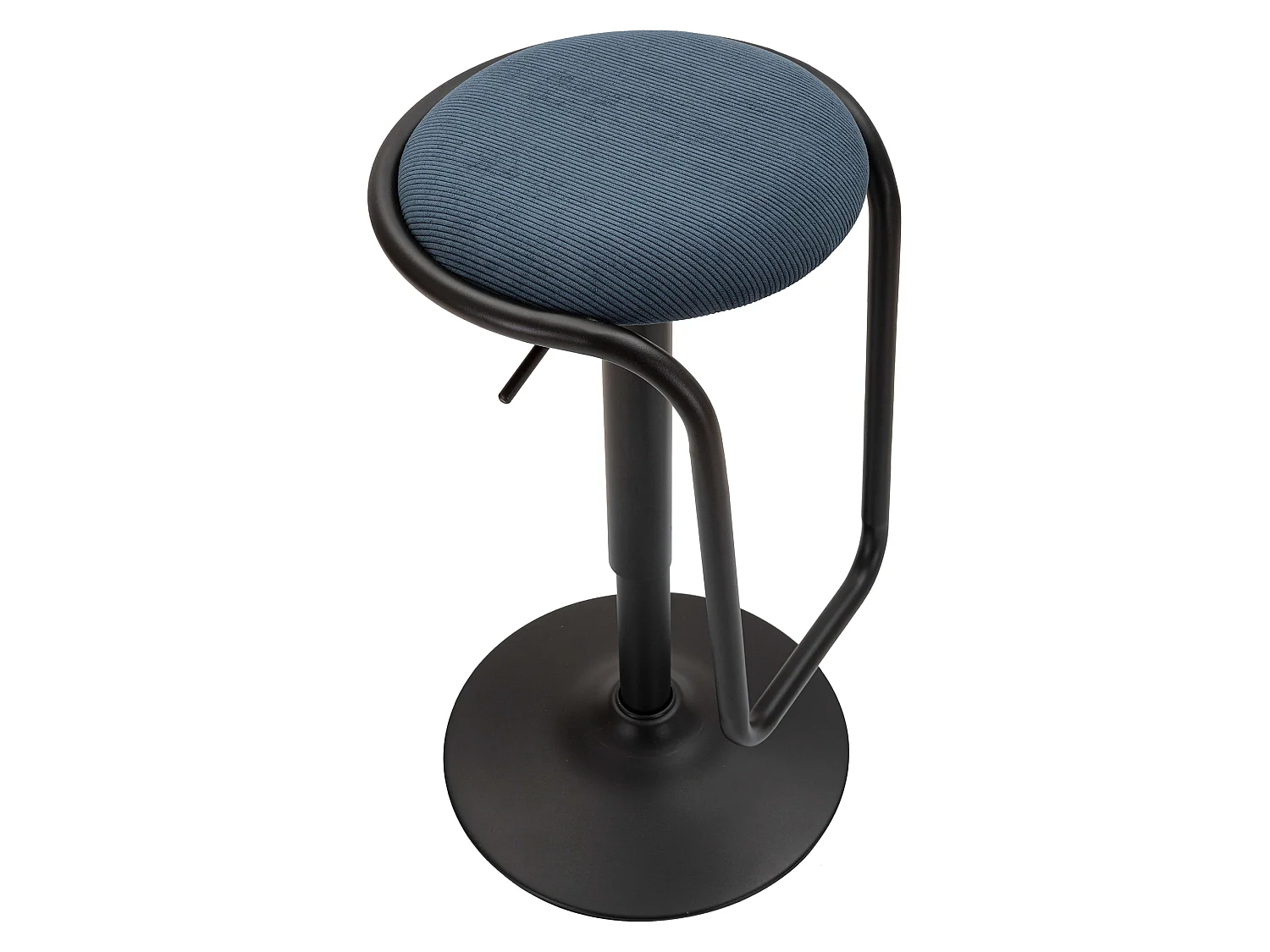Sgabello Jardin, réglable, 41x41x61h cm bleu, rembourré, hauteur d'assise maximale 83 cm
