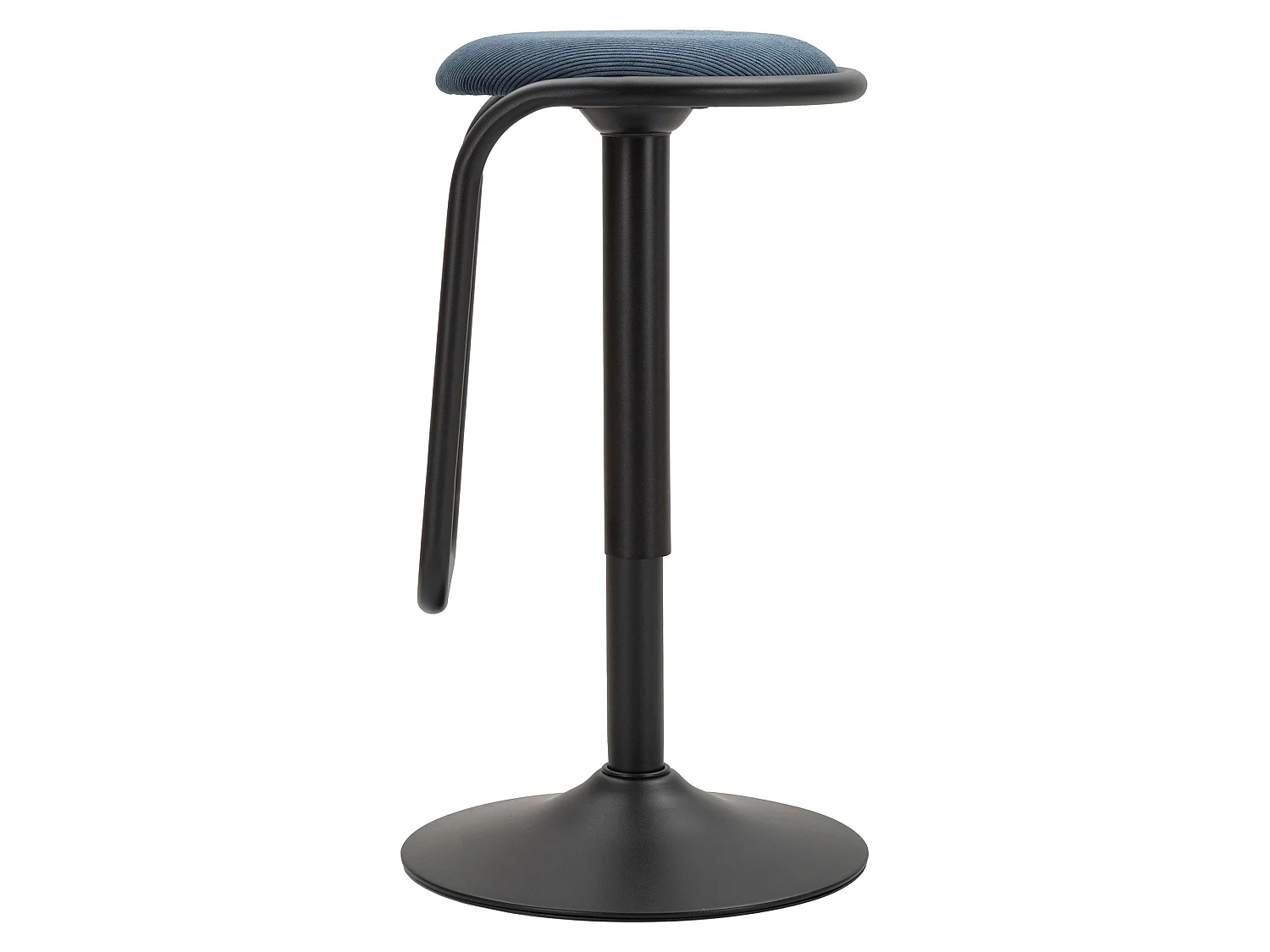 Sgabello Jardin, réglable, 41x41x61h cm bleu, rembourré, hauteur d'assise maximale 83 cm