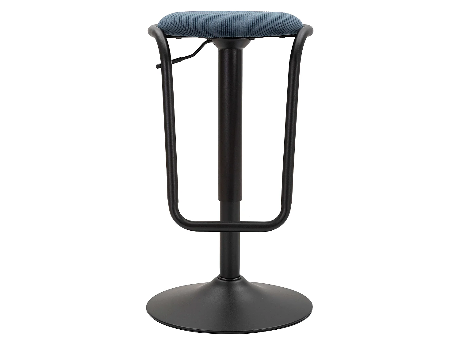 Sgabello Jardin, réglable, 41x41x61h cm bleu, rembourré, hauteur d'assise maximale 83 cm