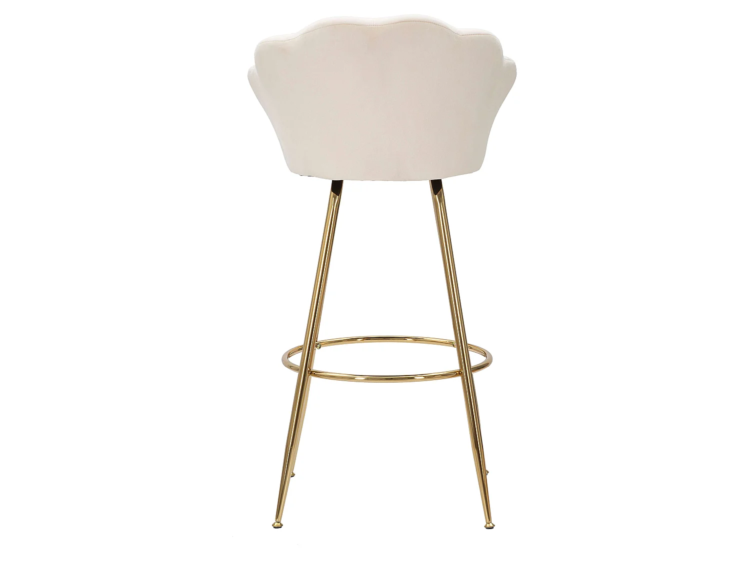 Sgabello Tequis, 55x53x110h cm, Blanc Crème, Velours, Hauteur Assise 85 cm