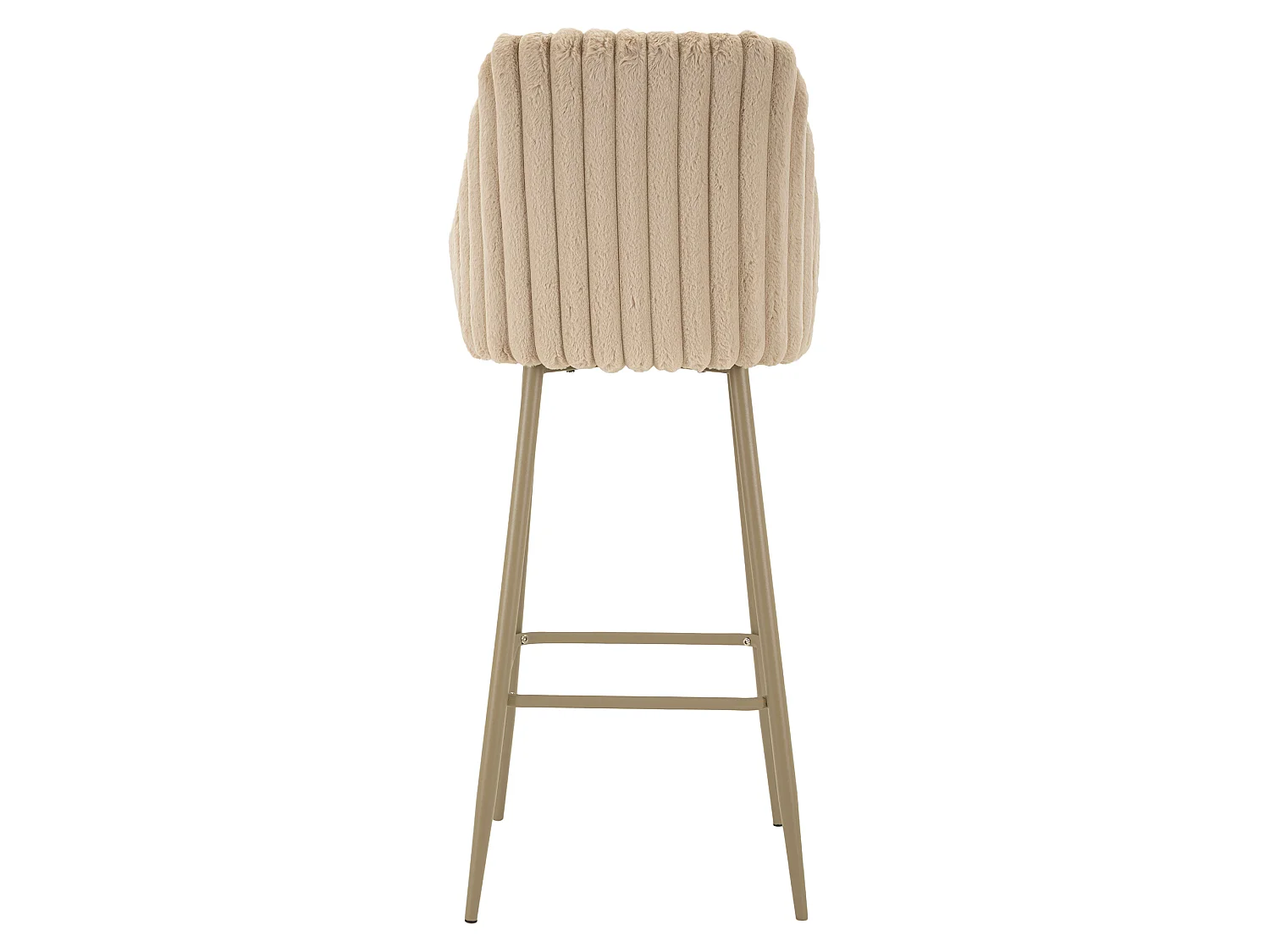 Sgabello Spiti, Imbottito, 52x46x111h cm Bianco Crema, set da 2 con Schienale, Altezza Seduta 78 cm