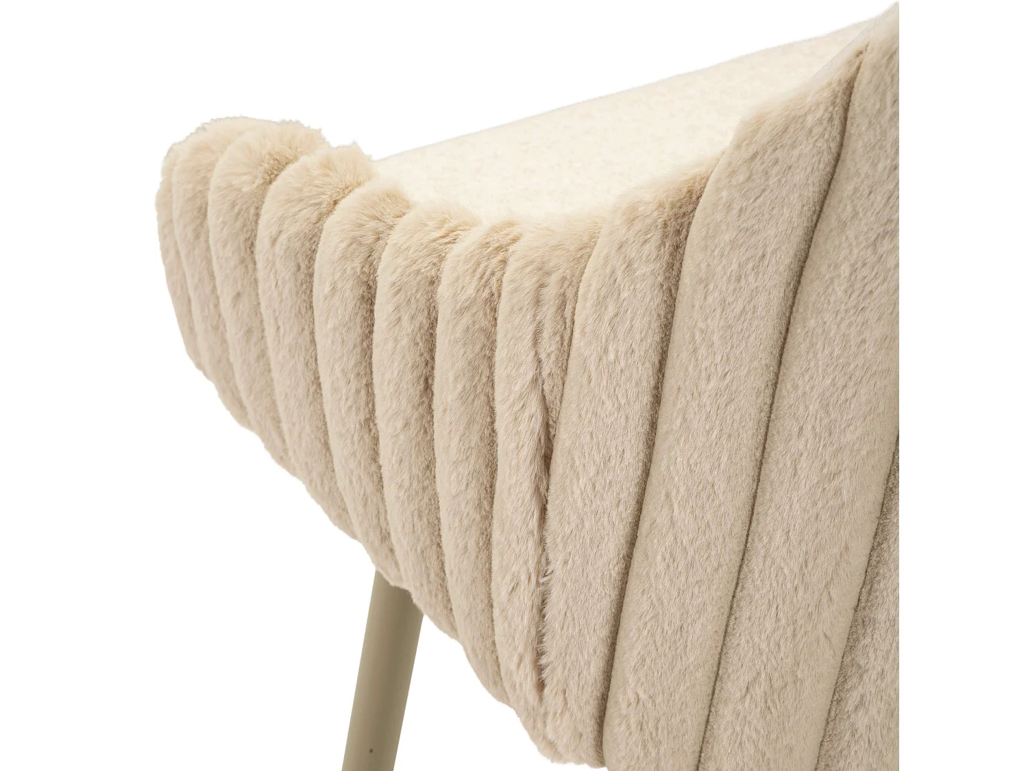 Sgabello Spiti, Imbottito, 52x46x111h cm Bianco Crema, set da 2 con Schienale, Altezza Seduta 78 cm
