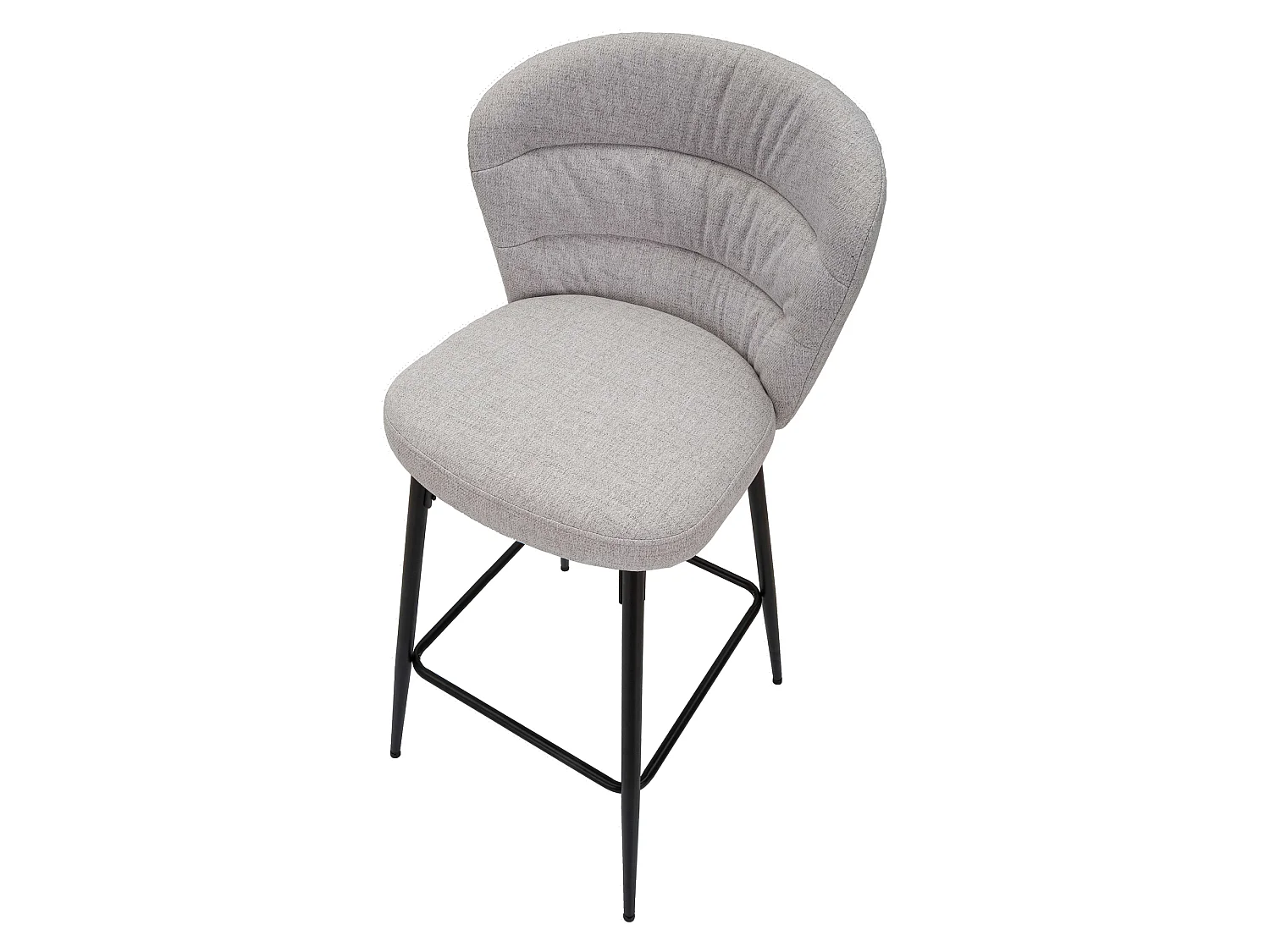 Sgabello Guadal, Imbottito, 52x59x108h cm Grigio, Colore Struttura Nero, Materiale Struttura in Legno Nobilitato