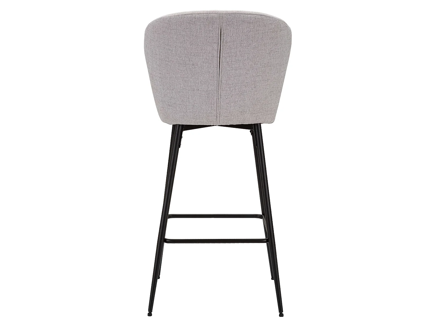 Sgabello Guadal, Imbottito, 52x59x108h cm Grigio, Colore Struttura Nero, Materiale Struttura in Legno Nobilitato