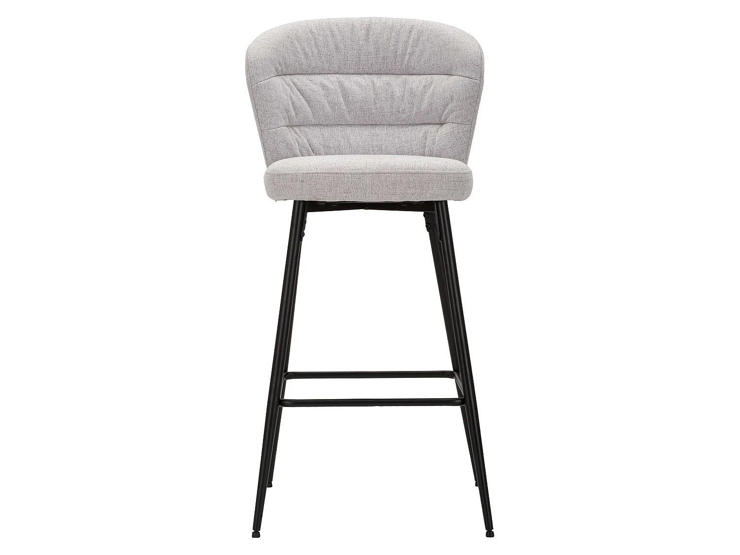 Sgabello Guadal, Imbottito, 52x59x108h cm Grigio, Colore Struttura Nero, Materiale Struttura in Legno Nobilitato
