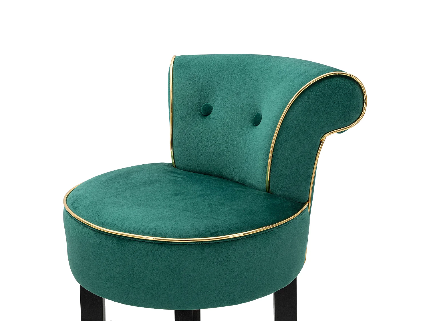 Sgabello Tupiza, Imbottito, 46x48x96h cm Verde, Rivestimento in Velluto, Materiale Struttura in Legno