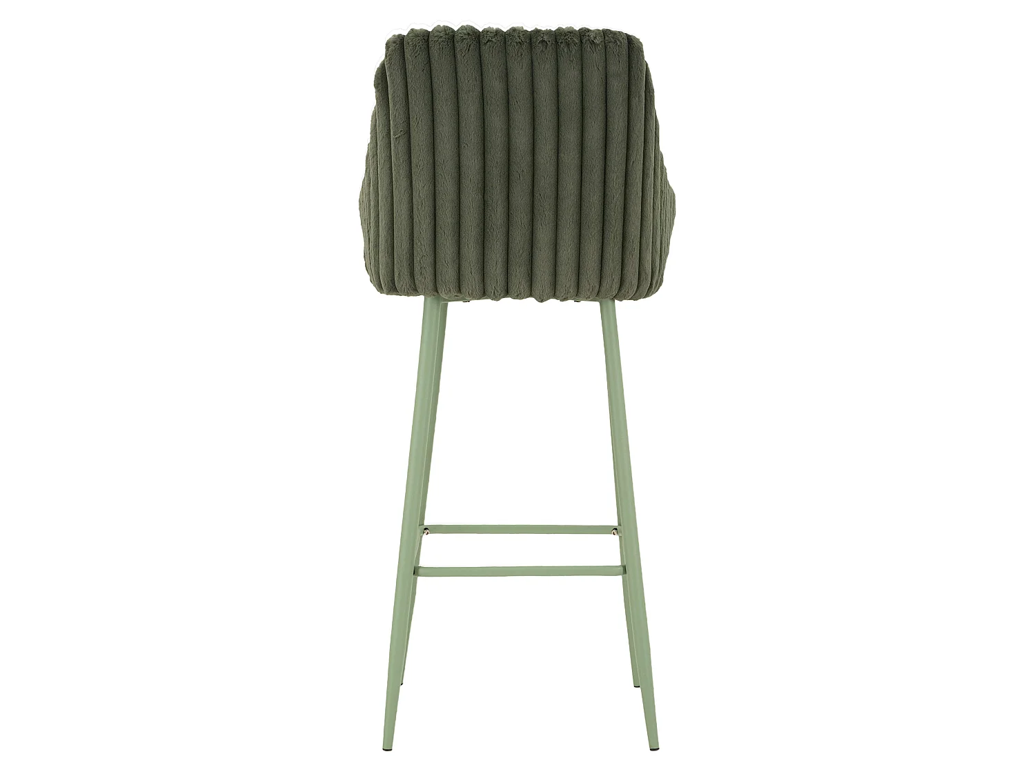 Sgabello Spiti, Imbottito, 52x46x111h cm Verde, set da 2 con Schienale, Materiale Struttura in Legno Nobilitato