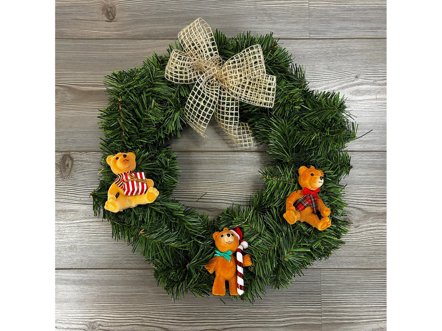 Decorazione da Natale Palasior, Colore Struttura Marrone Made in Italy, Verde,