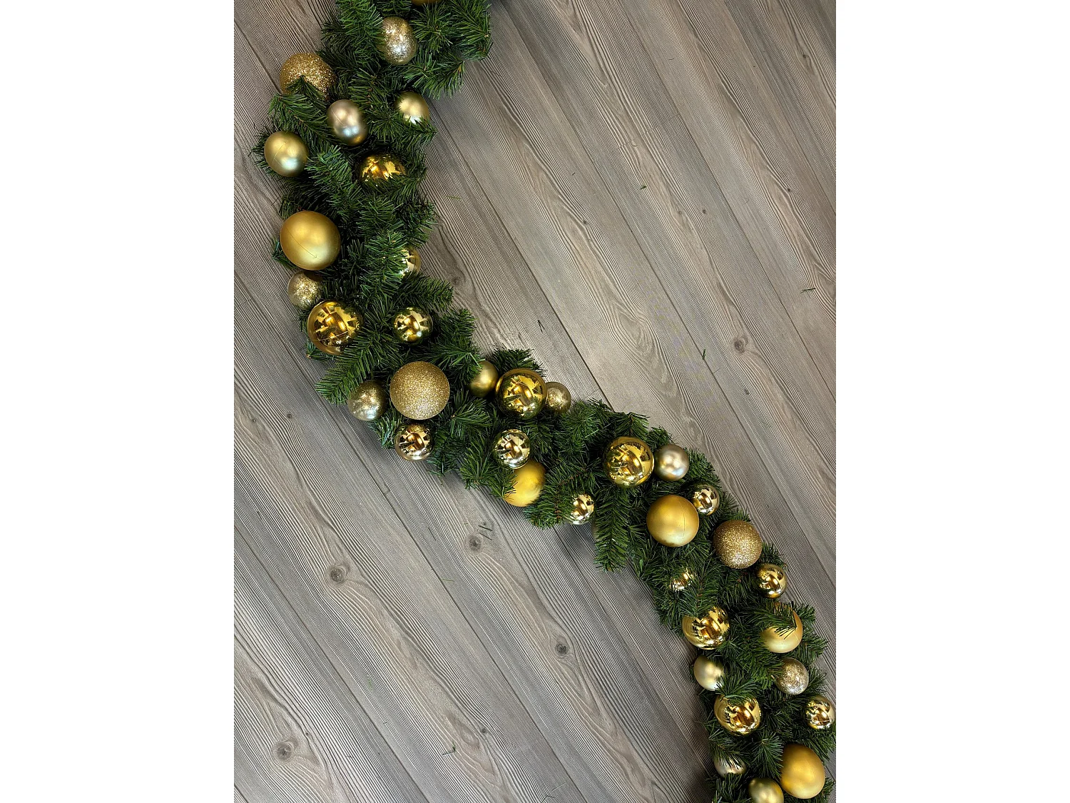 Weihnachtsdekoration Angitola, Goldrahmen Made in Italy, Grün