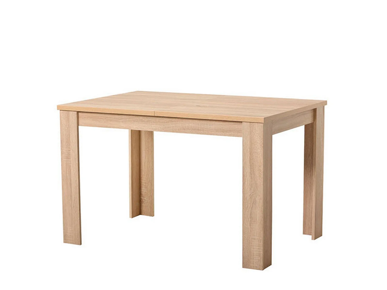Table fixe Uscio, 6 places, 120x80x75h cm brun chêne, rectangulaire, plateau en bois mélaminé