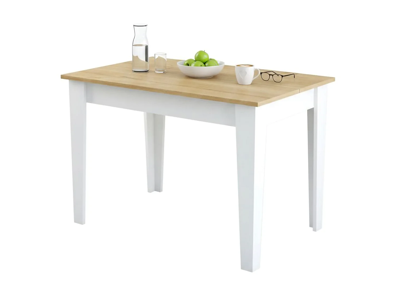 Table Fixe Heli, 6 Places, 72x110x75h cm Blanc