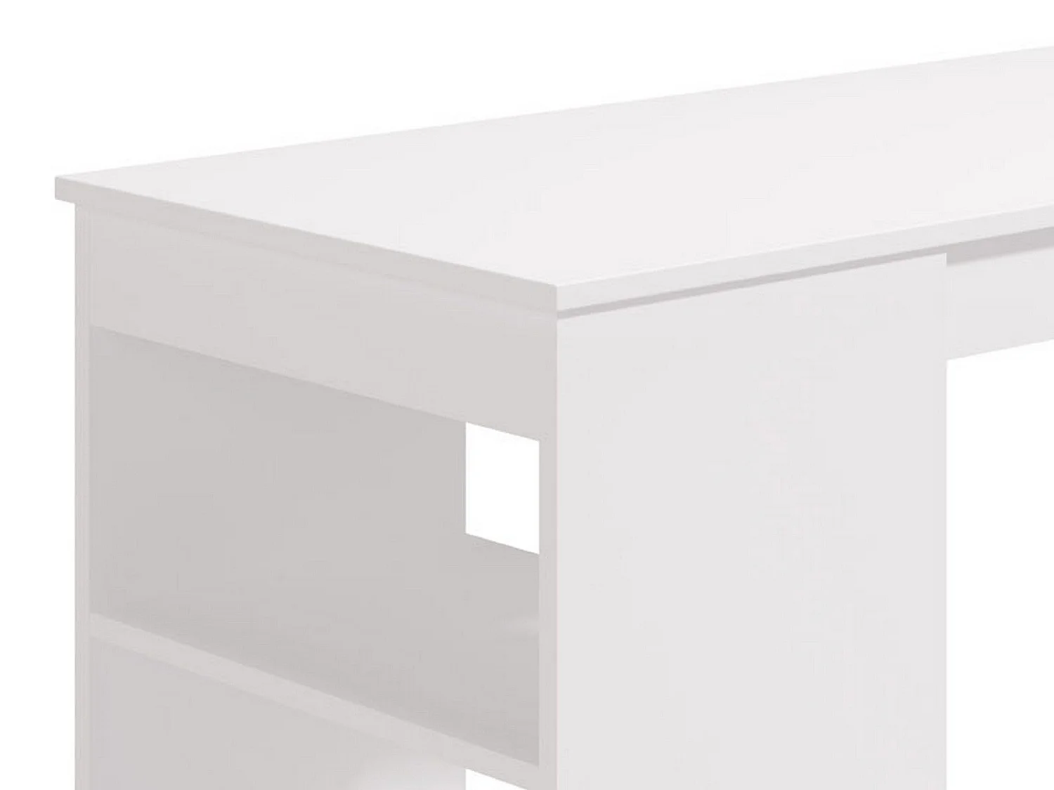 Table Fixe Sedriano, 2 Places, 120x50x105h cm Blanc, Forme Rectangulaire, Plateau en Bois Mélaminé