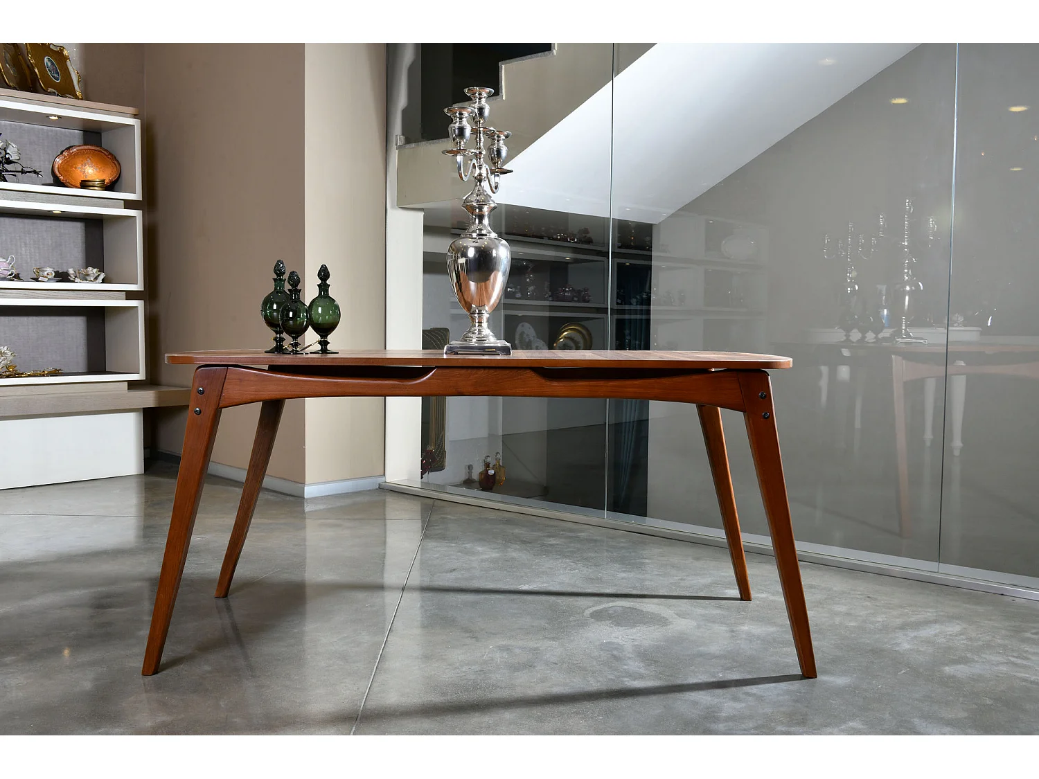Table Fixe Pretoro, 6 Places, 160x80x75h cm Noyer Marron, Forme Rectangulaire, Charge Maximale 120 kg