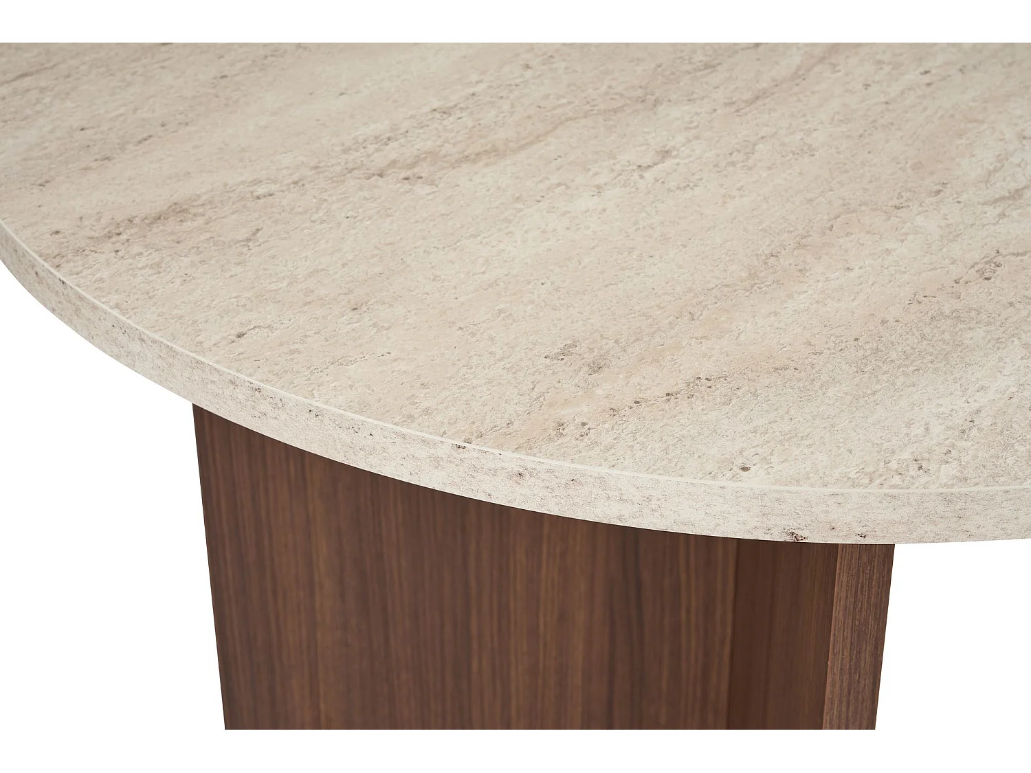 Tavolo Fisso Monterano, 6 Posti, 180x90x75h cm Beige Marmo, Forma Ovale, Colore Ripiano Beige