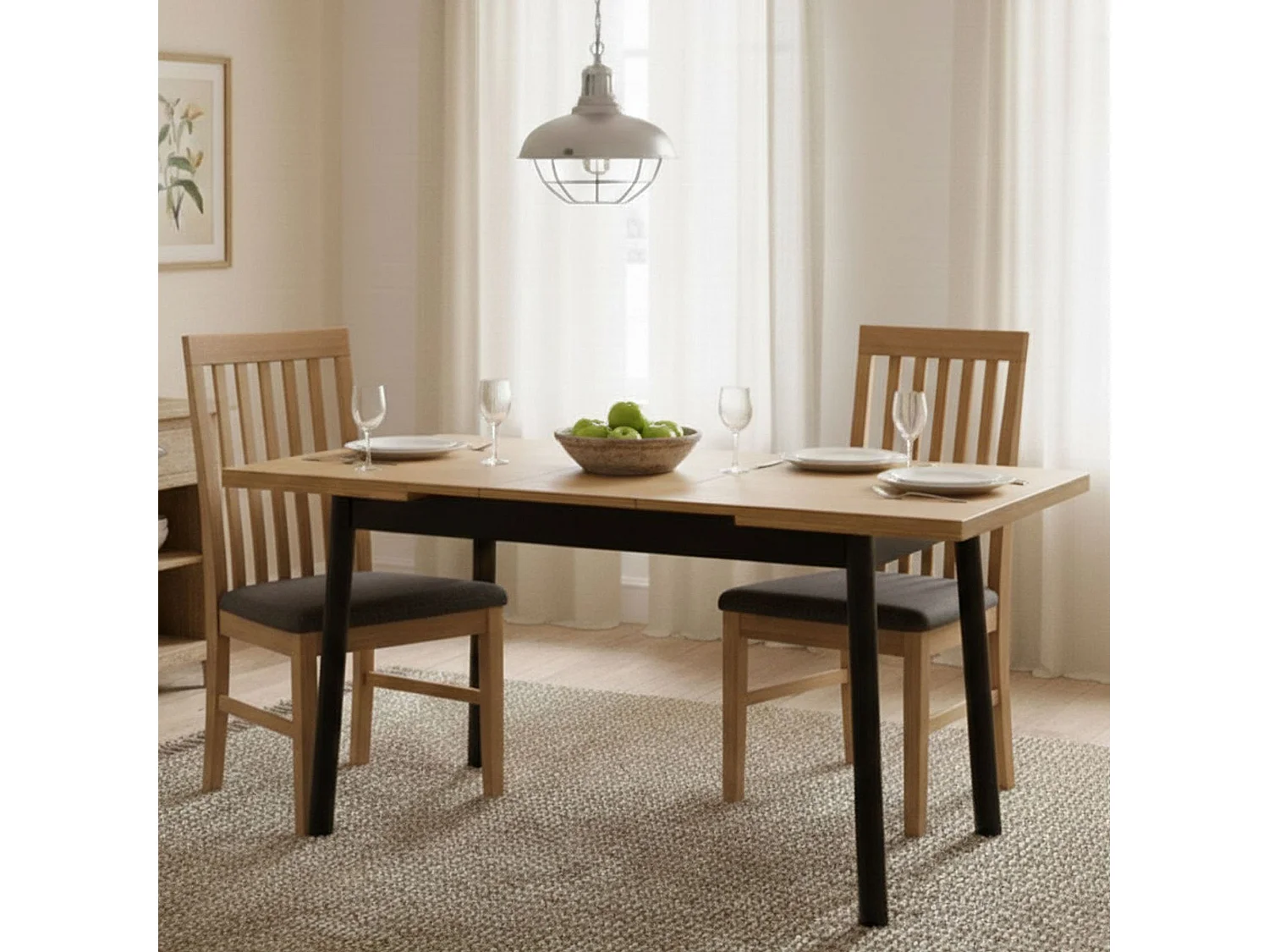 Tavolo Allungabile Pherkad, Allungabile, 75x153x75h cm Nero