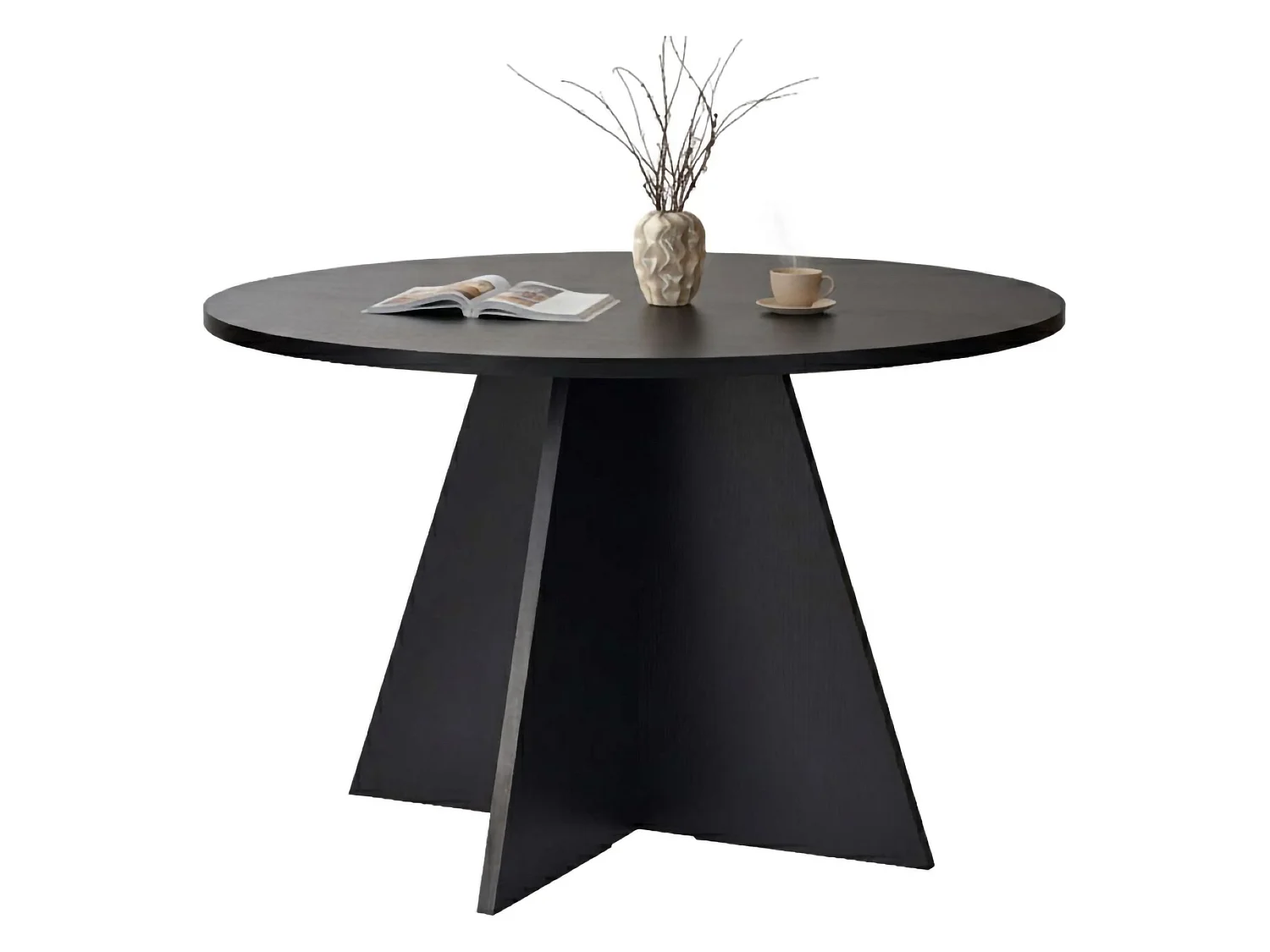 Tavolo Fisso Racale, 4 Posti, 120x120x75h cm Nero, Forma Rotondo, Peso Supportato 60 kg