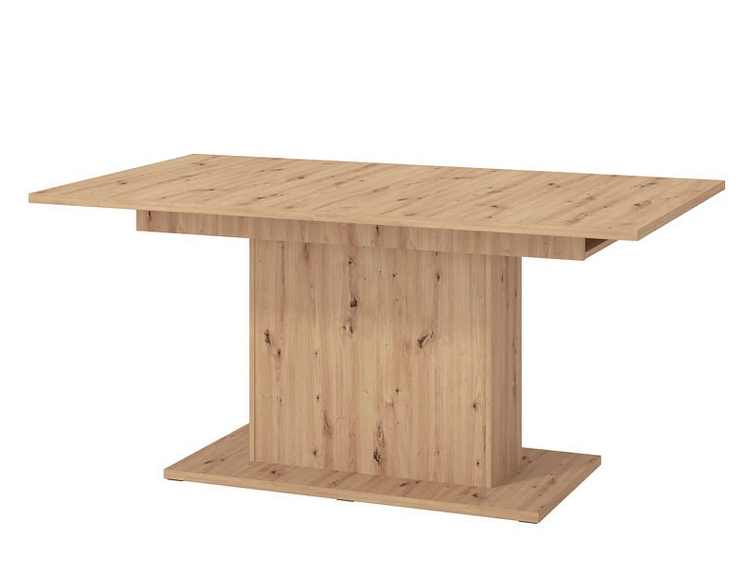 Table Fixe Siano, 6 Places, 160x92x76h cm Chêne Brun Noué, Forme Rectangulaire, Plateau en Bois Nobilité