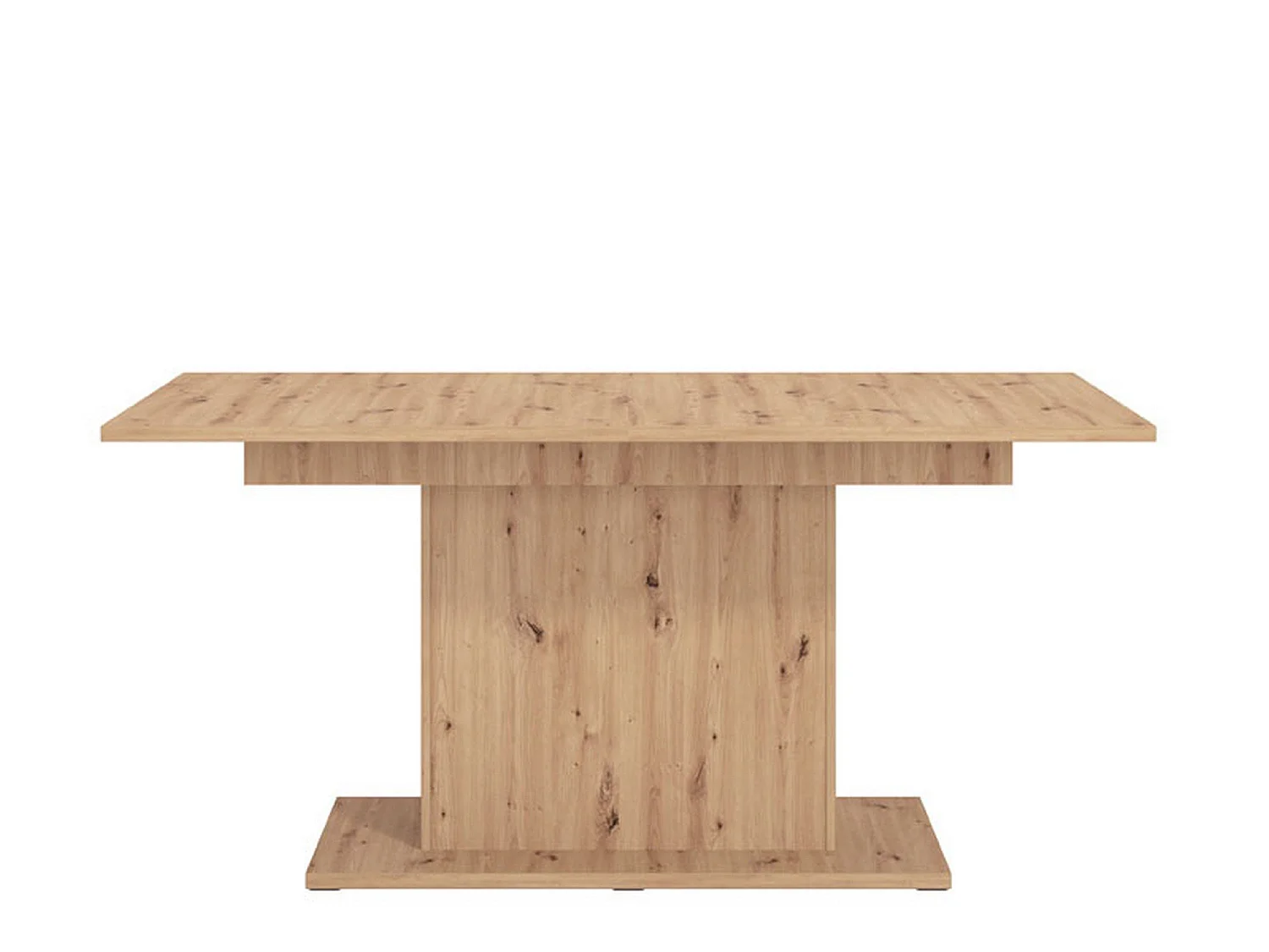 Table Fixe Siano, 6 Places, 160x92x76h cm Chêne Brun Noué, Forme Rectangulaire, Plateau en Bois Nobilité
