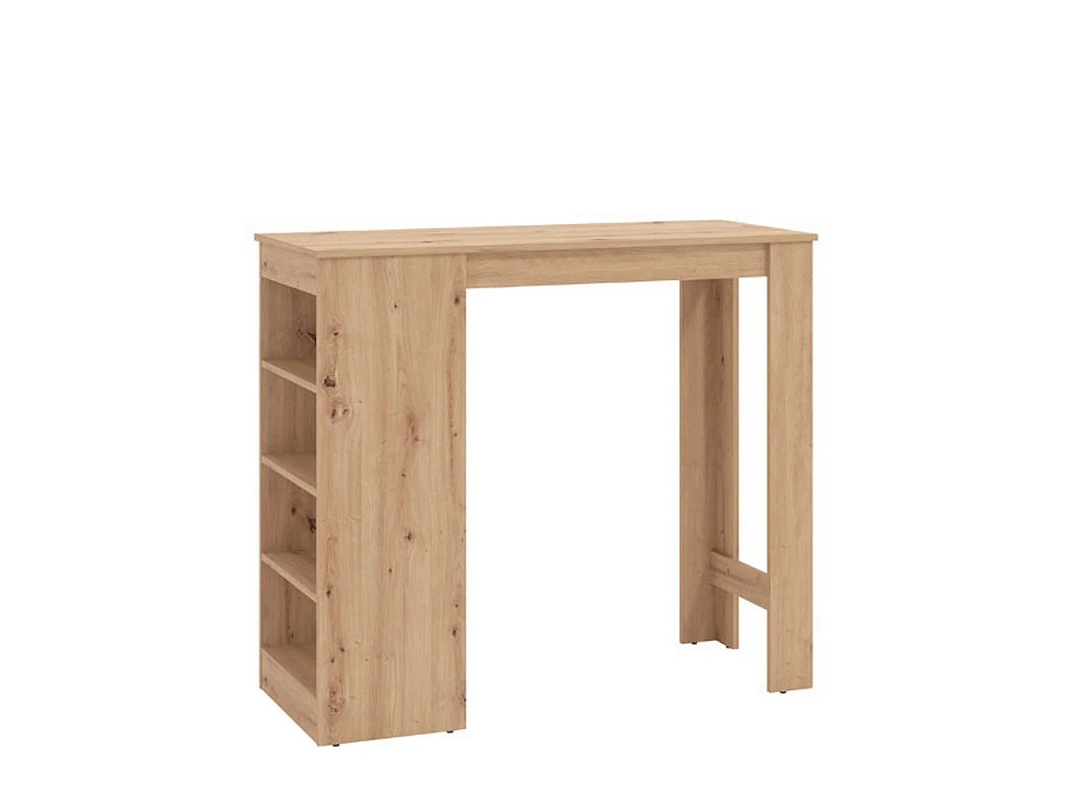 Table Fixe Sedriano, 2 Places, 120x50x105h cm, Chêne Marron Nœuds, Forme Rectangulaire, Plateau en Bois Mélaminé