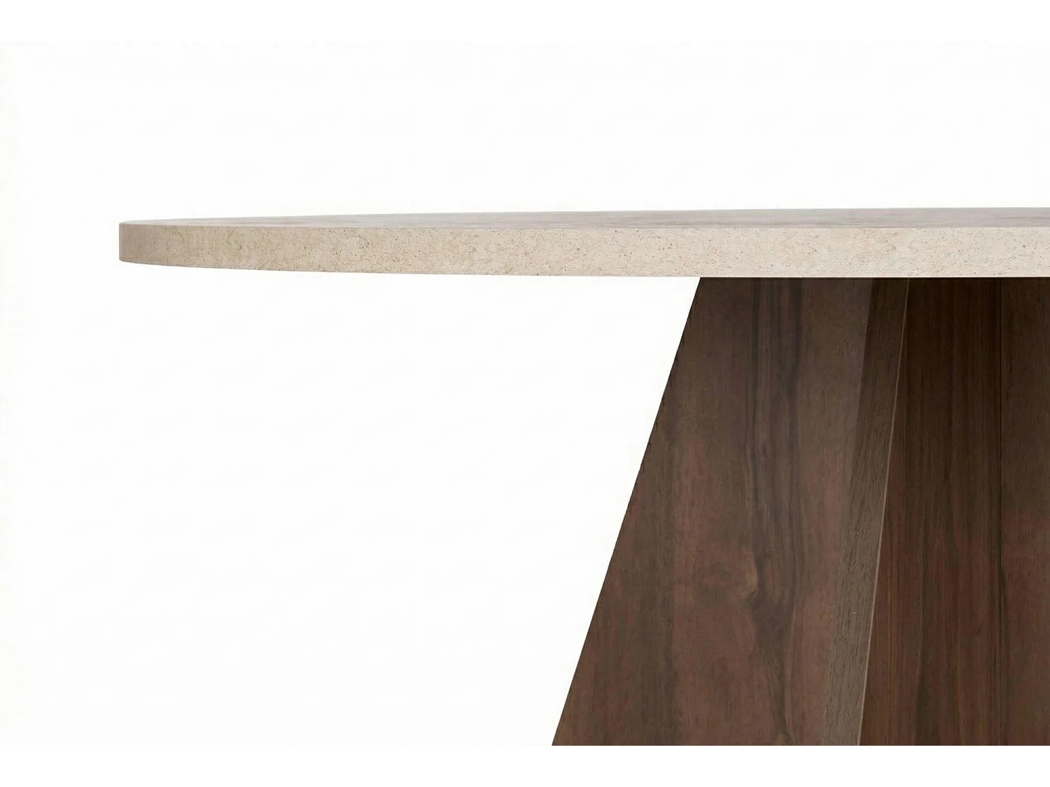Tavolo Fisso Racale, 4 Posti, 120x120x75h cm Beige Marmo, Forma Rotondo, Colore Ripiano Beige