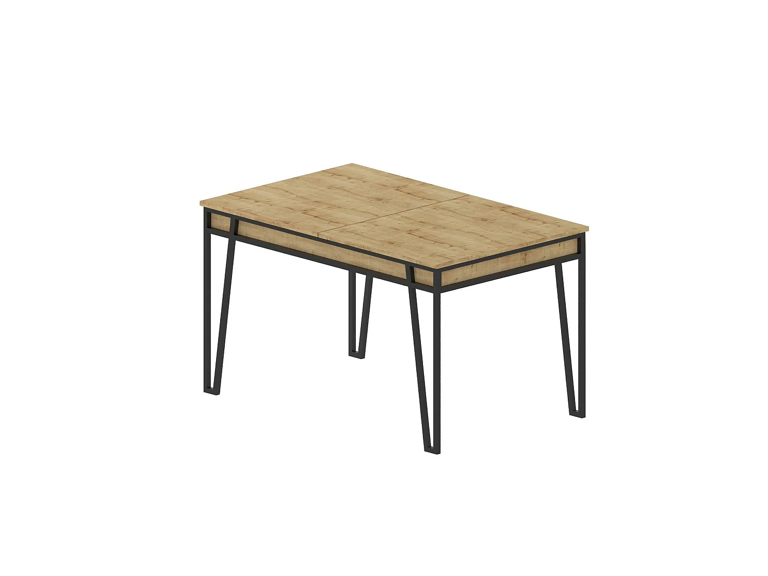 Table extensible Terralba, 4 places, 80x170x76h cm chêne brun