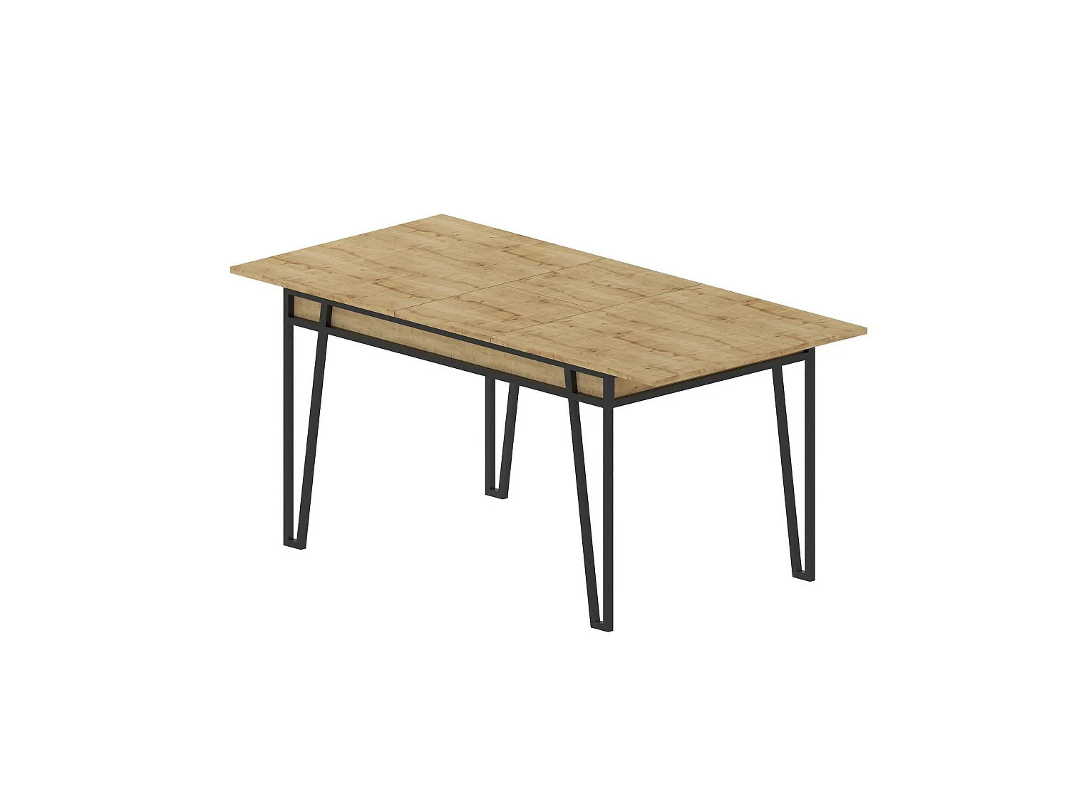 Table extensible Terralba, 4 places, 80x170x76h cm chêne brun