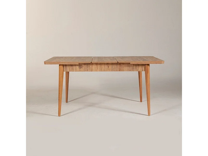 Uitschuifbare tafel Loiano, 8 plaatsen, 165x80x75h cm eikenbruin, uitschuifbaar, centrale verlengingsmechanisme