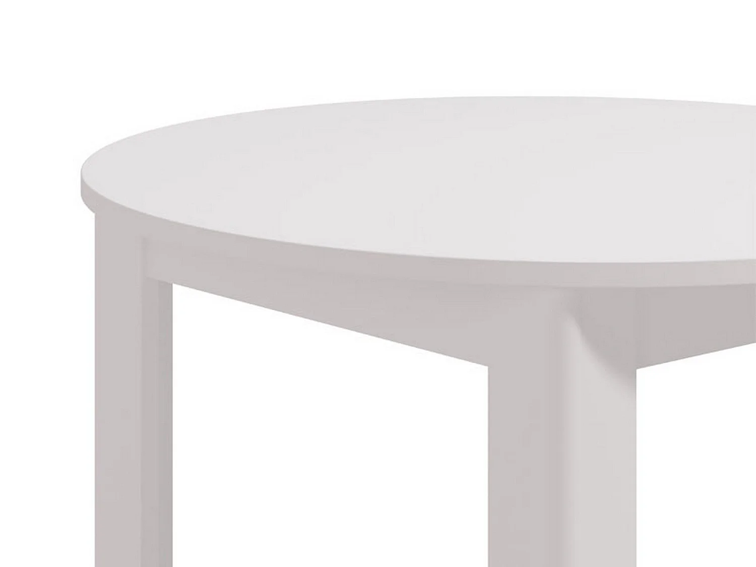 Tavolo Fisso Gorlago, 4 Posti, 107x107x77h cm Bianco, Forma Rotondo, Materiale Piano in Legno Nobilitato