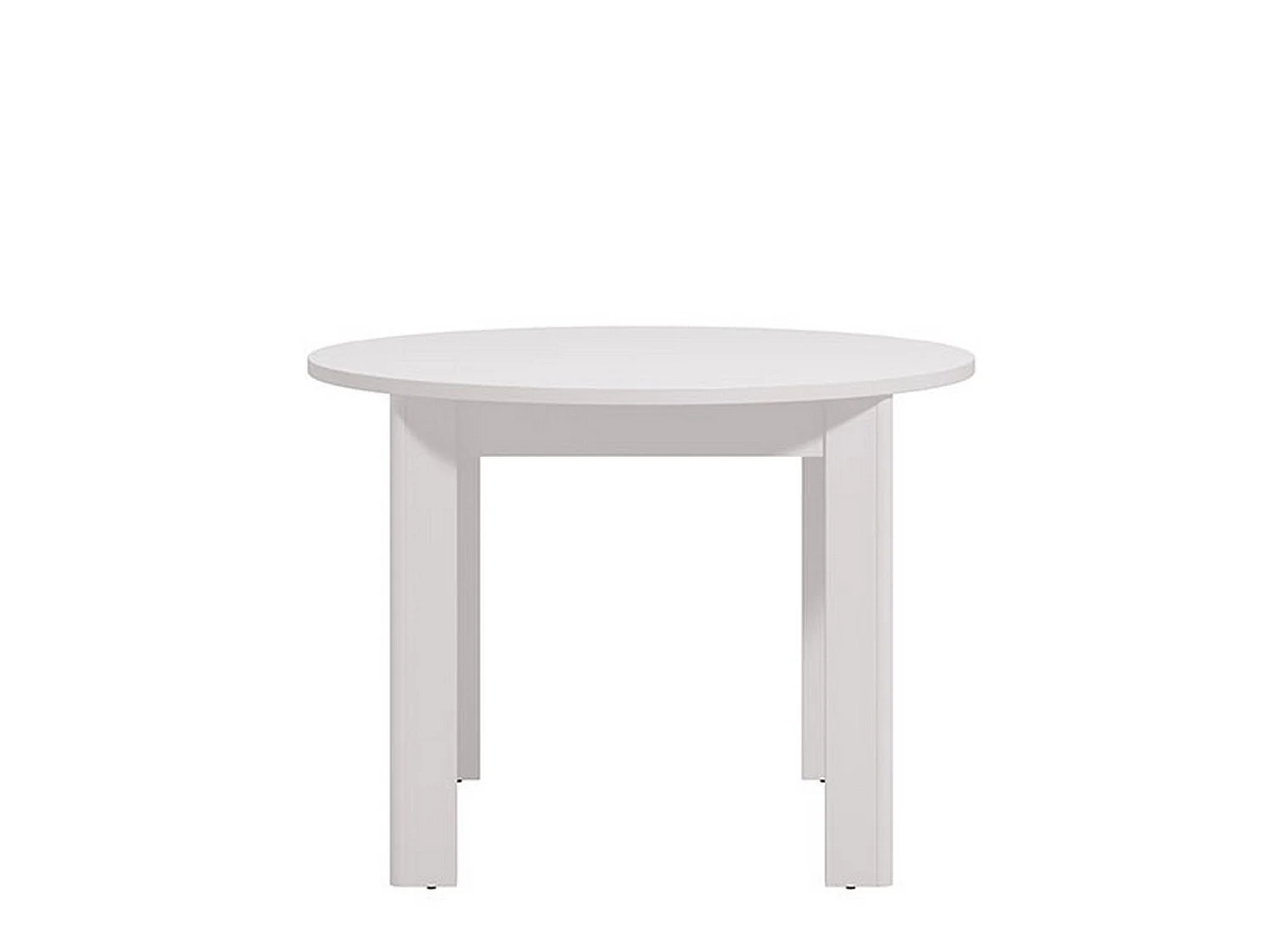 Tavolo Fisso Gorlago, 4 Posti, 107x107x77h cm Bianco, Forma Rotondo, Materiale Piano in Legno Nobilitato
