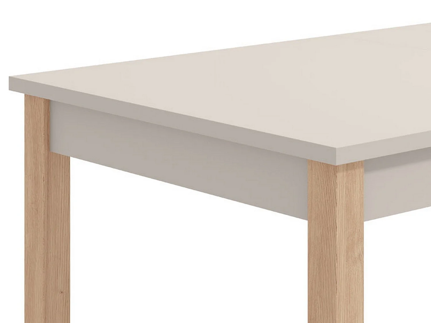 Table Éxtensible Bulzi, 8 Places, 160x80x77h cm Beige, Éxtensible, Mécanisme Extension Centrale