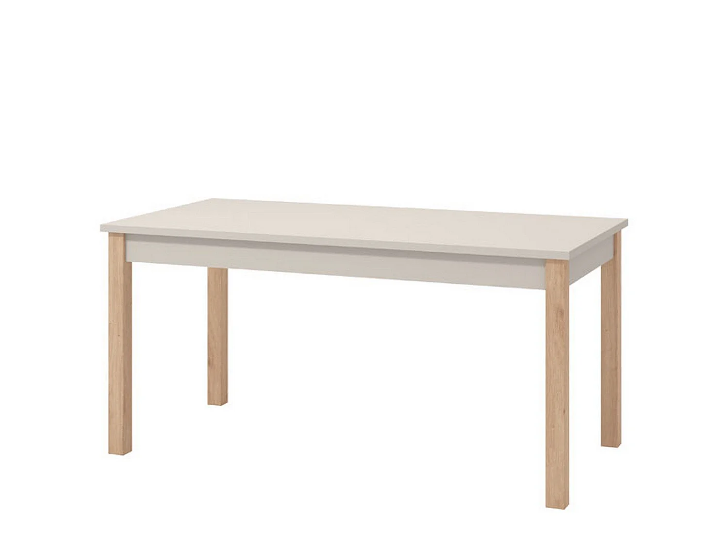 Table Éxtensible Bulzi, 8 Places, 160x80x77h cm Beige, Éxtensible, Mécanisme Extension Centrale