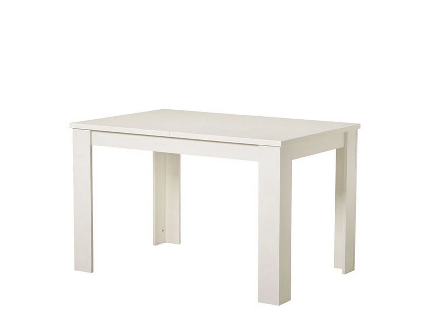 Table Fixe Uscio, 6 Places, 120x80x75h cm Blanc, Forme Rectangulaire, Plateau en Bois Mélaminé