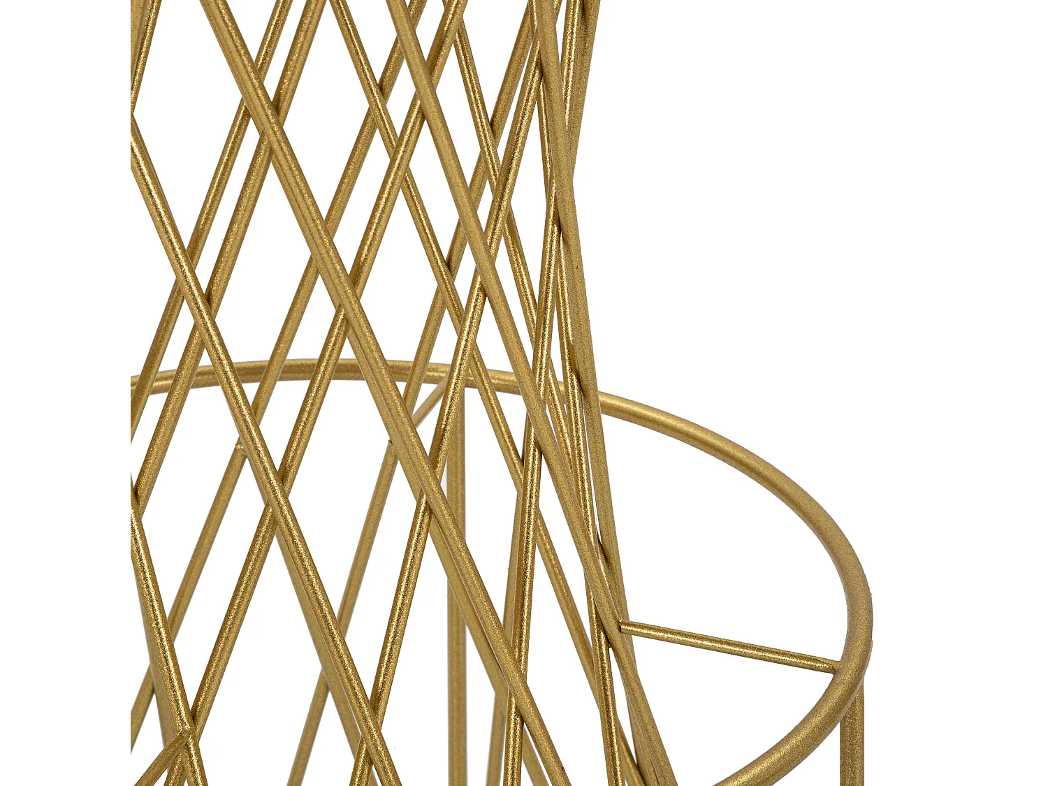 Table Fixe Fakari, 2 Places, 70x70x103h cm Transparent, Structure Tressée, Forme Ronde