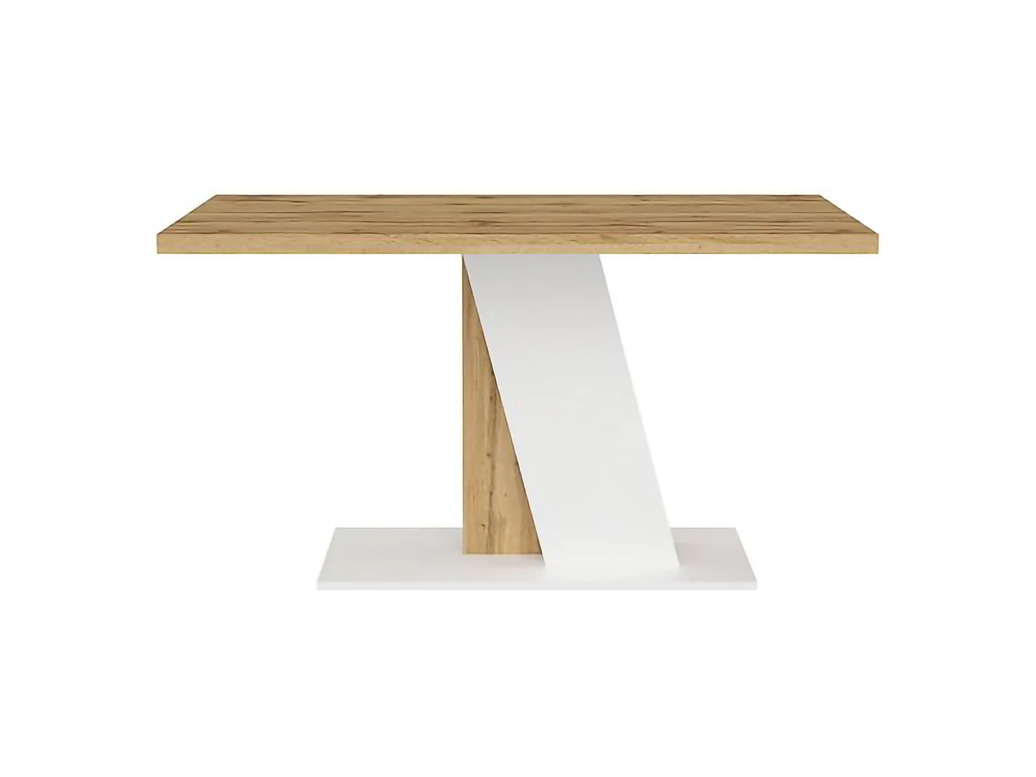 Table Fixe Livani, 6 Places, 138x90x76h cm Chêne Brun Noueux, Forme Rectangulaire, Teinte Structure Chêne Noueux