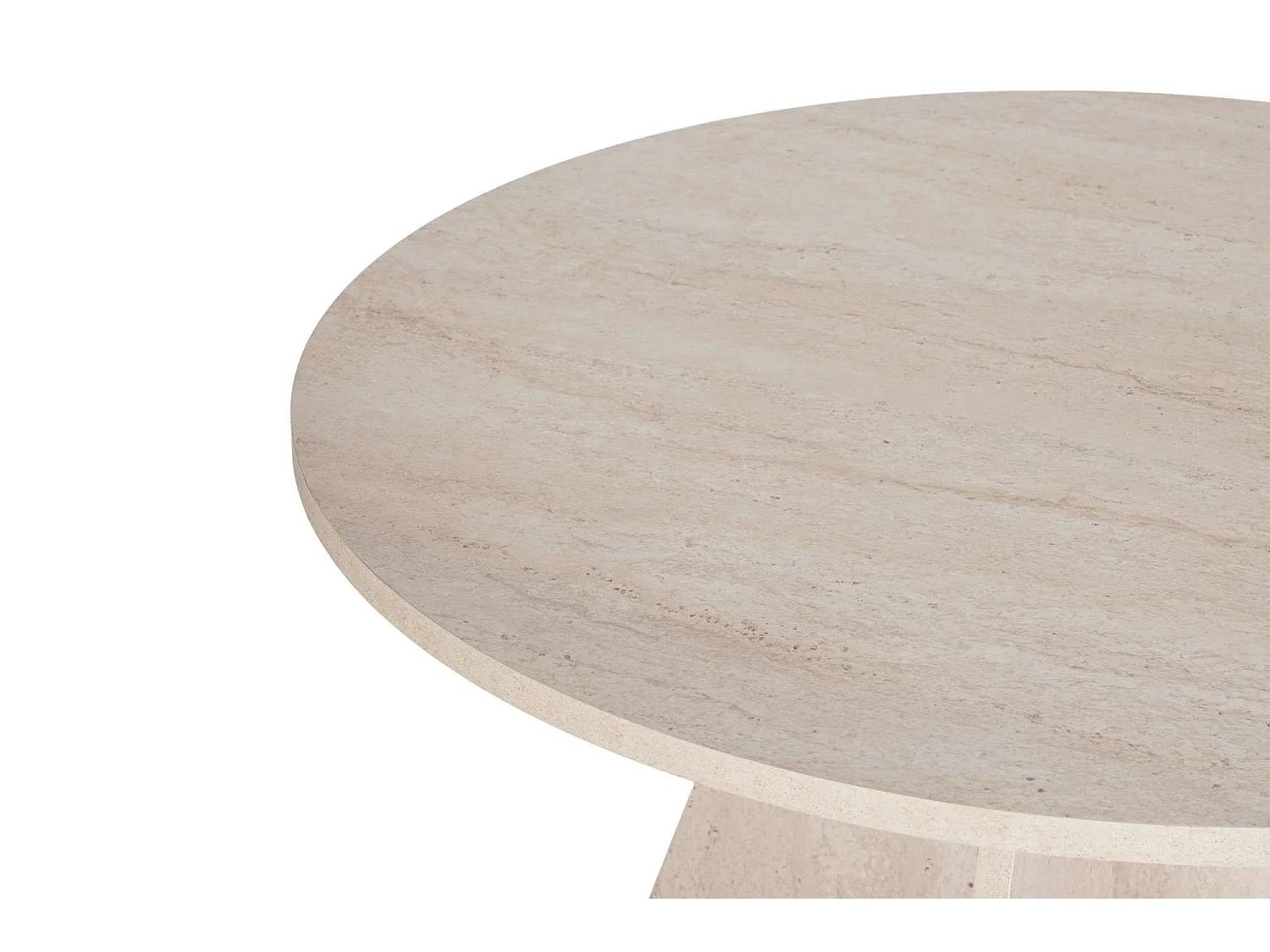 Tavolo Fisso Racale, 4 Posti, 120x120x75h cm Bianco Marmo, Forma Rotondo, Peso Supportato 60 kg