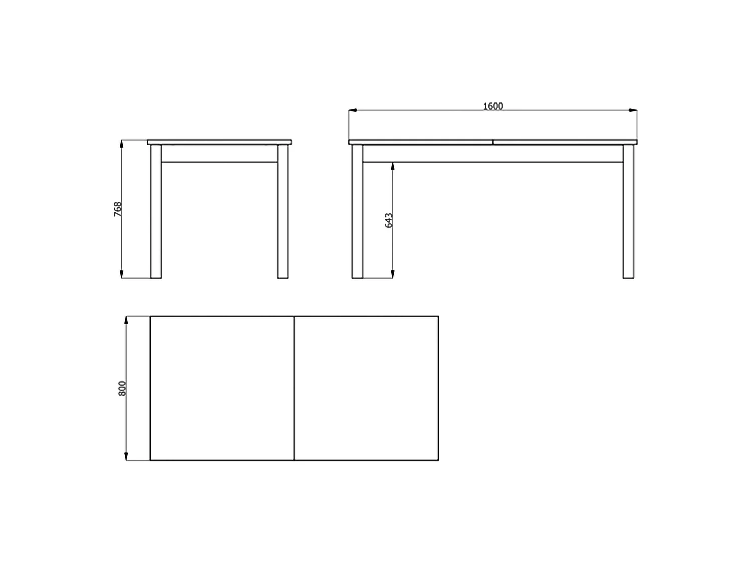 Table Fixe Senn, 8 Places, 160x80x77h cm Chêne Nœuds Marron, Forme Rectangulaire, Finition Chêne Nœuds